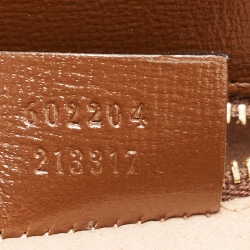 Pre Owned Gucci Beige/Brown GG Supreme Canvas and Leather 1955 Horsebit Shoulder Bag