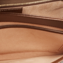 Pre Owned Gucci Beige/Brown GG Supreme Canvas and Leather 1955 Horsebit Shoulder Bag