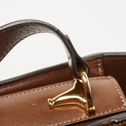 Pre Owned Gucci Beige/Brown GG Supreme Canvas and Leather 1955 Horsebit Shoulder Bag