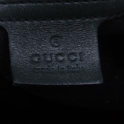 Pre Owned Gucci Dark Green Python Shopping Tote