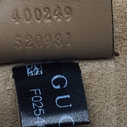 Gucci Beige/Brown GG Supreme Canvas and Suede Small Dionysus Shoulder Bag