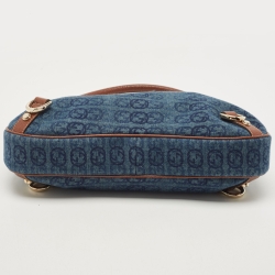 Pre Owned Gucci Denim Abbey Medium D-Ring Hobo Bag