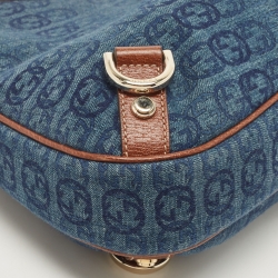 Pre Owned Gucci Denim Abbey Medium D-Ring Hobo Bag