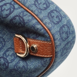 Pre Owned Gucci Denim Abbey Medium D-Ring Hobo Bag