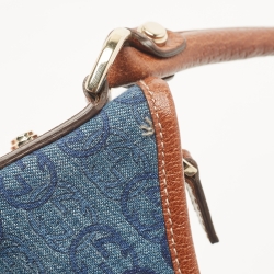Pre Owned Gucci Denim Abbey Medium D-Ring Hobo Bag