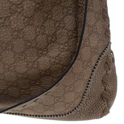 Pre Owned حقيبة غوتشي جلد جوكيسيما بني كبيرة جاكي 