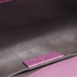 Pre Owned Gucci Magenta Leather Miss Bamboo Tassel Chain Bag