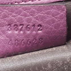 Pre Owned Gucci Magenta Leather Miss Bamboo Tassel Chain Bag