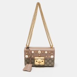 Gucci Red and Pink Leather Monogram Canvas GG Small Padlock Supreme  Shoulder Bag Gucci | The Luxury Closet
