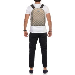 Pre Owned حقيبة ظهر غوتشي أورجينال GG بنية كانفاس مونوجرامي نقش غائر