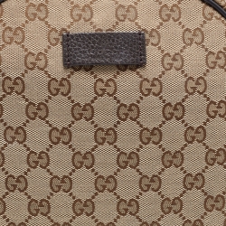 Pre Owned حقيبة ظهر غوتشي أورجينال GG بنية كانفاس مونوجرامي نقش غائر