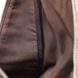 Pre Owned حقيبة ظهر غوتشي أورجينال GG بنية كانفاس مونوجرامي نقش غائر