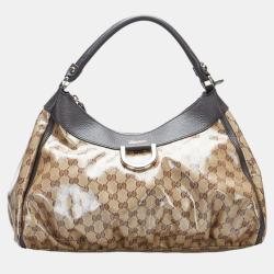 gucci GG Canvas Abbey D-Ring Hobo Bag brown Cloth ref.667858