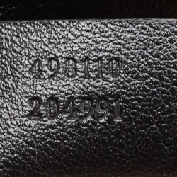 Pre Owned Gucci Black/Beige Matelasse GG Canvas and Leather Small GG Marmont Top Handle Bag