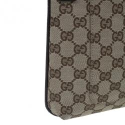 Pre Owned Gucci Beige Original GG Canvas Messenger Bag