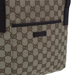 Pre Owned Gucci Beige Original GG Canvas Messenger Bag