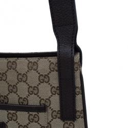 Pre Owned Gucci Beige Original GG Canvas Messenger Bag