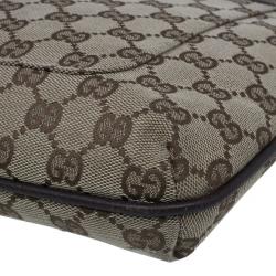 Pre Owned Gucci Beige Original GG Canvas Messenger Bag