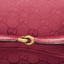 مملوكة مسبقًا حقيبة كلاتش غوتشي سلسلة هورسبيت مرصعة كانفاس GG سوداء