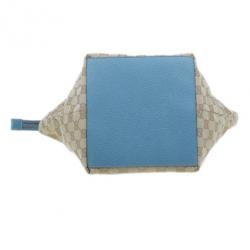 مملوكة مسبقًا حقيبة غوتشي كانفاس أزرق GG أوريجينال ويب