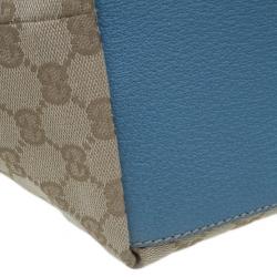 مملوكة مسبقًا حقيبة غوتشي كانفاس أزرق GG أوريجينال ويب