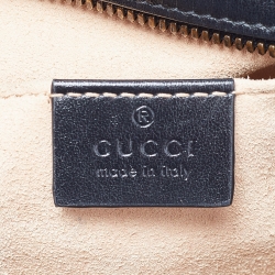 Pre Owned Gucci Black Matelasse Leather Small GG Marmont Shoulder Bag