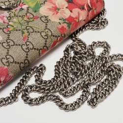 مملوكة مسبقًا محفظة غوتشي ديونيسوس جلد مزهر وكانفاس سوبريم جي جي متعددة الألوان بسلسة 