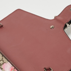 مملوكة مسبقًا محفظة غوتشي ديونيسوس جلد مزهر وكانفاس سوبريم جي جي متعددة الألوان بسلسة 