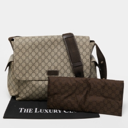 Pre Owned Gucci Beige/Brown GG Supreme Canvas Baby Changing Messenger Bag