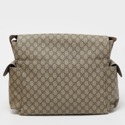 Pre Owned Gucci Beige/Brown GG Supreme Canvas Baby Changing Messenger Bag