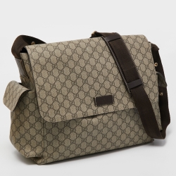 Pre Owned Gucci Beige/Brown GG Supreme Canvas Baby Changing Messenger Bag
