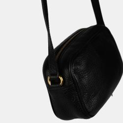 Pre Owned Gucci Black Grained Calf Leather Mini Soho Bag