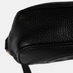 Pre Owned Gucci Black Grained Calf Leather Mini Soho Bag