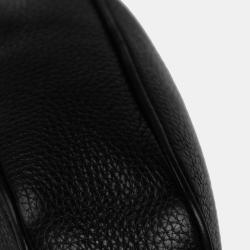 Pre Owned Gucci Black Grained Calf Leather Mini Soho Bag