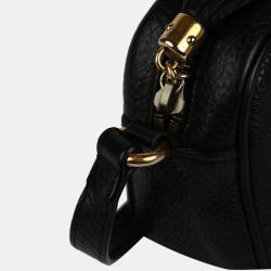 Pre Owned Gucci Black Grained Calf Leather Mini Soho Bag