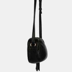 Pre Owned Gucci Black Grained Calf Leather Mini Soho Bag