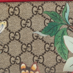 Gucci Multicolor GG Supreme Canvas Tian  Zip Around Wallet