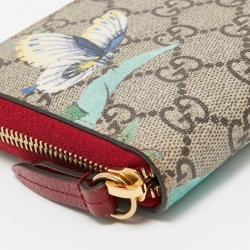 Gucci Multicolor GG Supreme Canvas Tian  Zip Around Wallet
