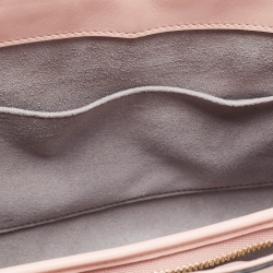 Pre Owned  Gucci Pink/White Leather Small Nimfair Tote