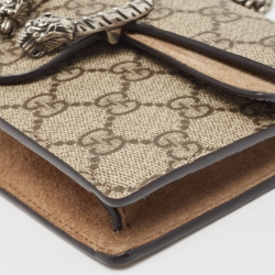 Pre Owned حقيبة كتف غوتشي طباعة زهور سوبر ميني ديونيسوس سوبريم GG متعددة الألوان/ بيج