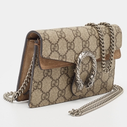 Pre Owned حقيبة كتف غوتشي طباعة زهور سوبر ميني ديونيسوس سوبريم GG متعددة الألوان/ بيج