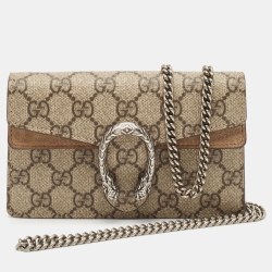 Pre Owned حقيبة كتف غوتشي طباعة زهور سوبر ميني ديونيسوس سوبريم GG متعددة الألوان/ بيج