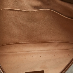 Pre Owned Gucci Brown/Beige GG Supreme Canvas and Leather Small Jackie 1961 Hobo