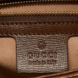Pre Owned Gucci Brown/Beige GG Supreme Canvas and Leather Small Jackie 1961 Hobo