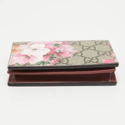مملوكة مسبقًا Gucci Multicolor GG Supreme Blooms Canvas Card Holder