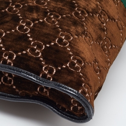 مملوكة مسبقًا حقيبة يد غوتشي راجا قطيفة جي جي بني كبيرة بسلسلة