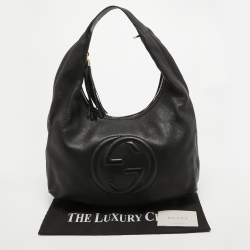 Gucci Black Leather Soho Disco Hobo