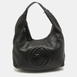 Gucci Black Leather Soho Disco Hobo