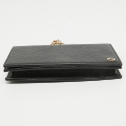 Gucci Black Leather Betty Wallet on Chain 