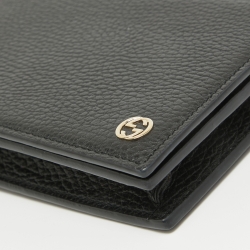 Gucci Black Leather Betty Wallet on Chain 